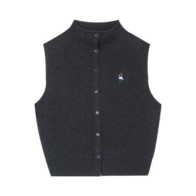 Mulan Fashion Knitted Vest - Autumn 2025 Korean Style with Chest Embroidery One Size темно-сірий колір
Mulan Fashion Knitted Vest - Autumn 2025 Korean Style with Chest Embroidery One Size темно-сірий колір