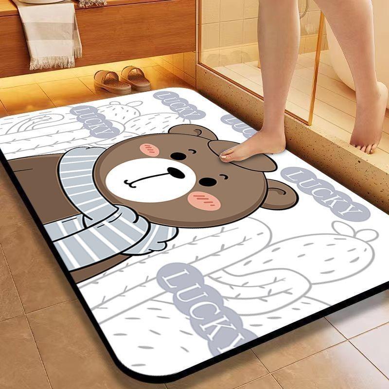 Diatom Mud Bathroom Mat Cute Magic Bear Pattern Quick Dry Absorbent Rug Non Slip Toilet Door Mat with Star Planet Design 40x60cm
Diatom Mud Bathroom Mat Cute Magic Bear Pattern Quick Dry Absorbent Rug Non Slip Toilet Door Mat with Star Planet Design 40x60cm