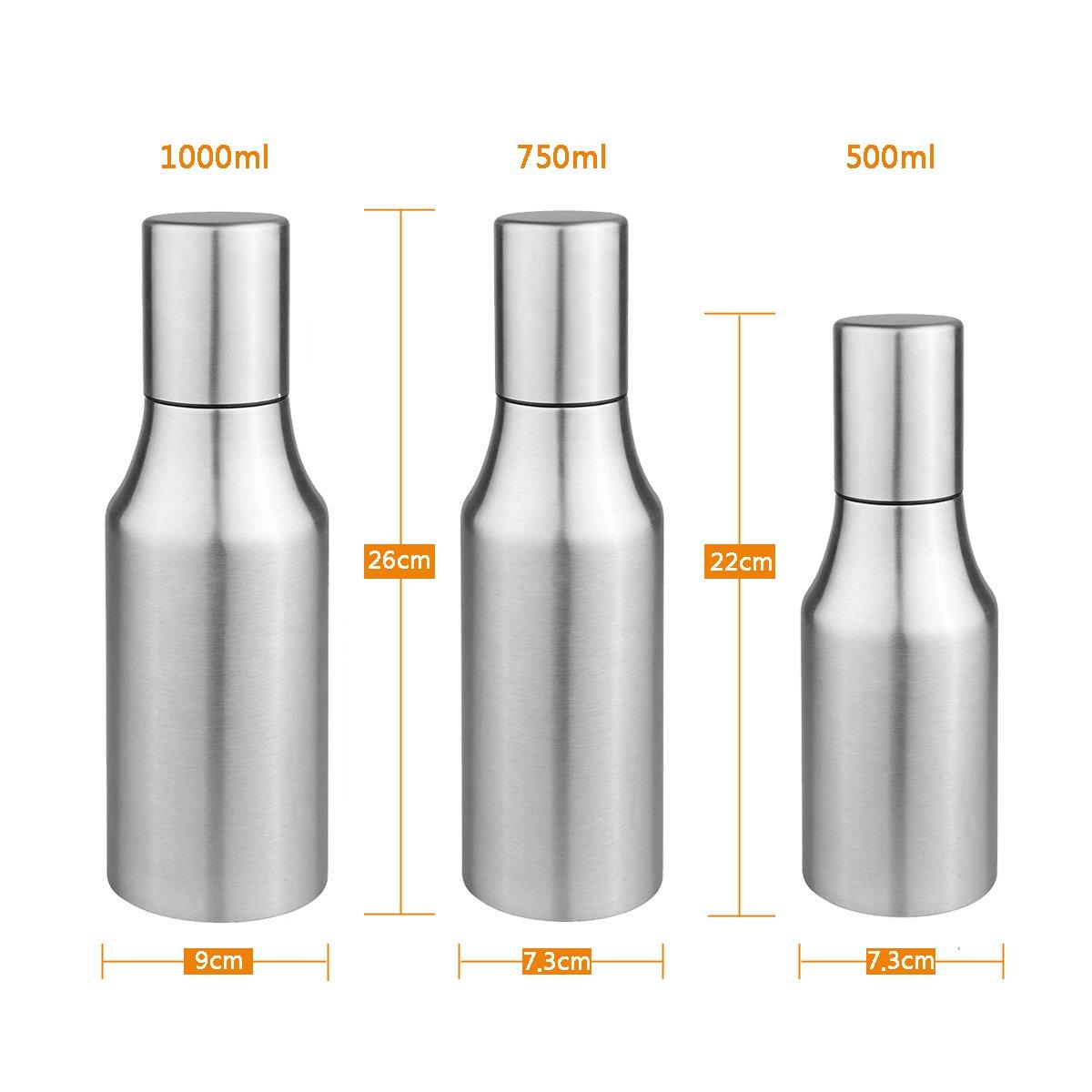 Stainless Steel Oil & Vinegar Dispenser Bottle – Leak-Proof, Dust-Proof Condiment Container for Olive Oil, Dressings, Seasonings & Juices 1000ML срібний
Stainless Steel Oil & Vinegar Dispenser Bottle – Leak-Proof, Dust-Proof Condiment Container for Olive Oil, Dressings, Seasonings & Juices 1000ML срібний