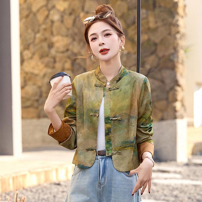 Spring 2025 Women s Versatile Chinese Style Frog Button Jacket with Stand Collar, ZQ2506 XL 130-140 jin
Spring 2025 Women s Versatile Chinese Style Frog Button Jacket with Stand Collar, ZQ2506 XL 130-140 jin