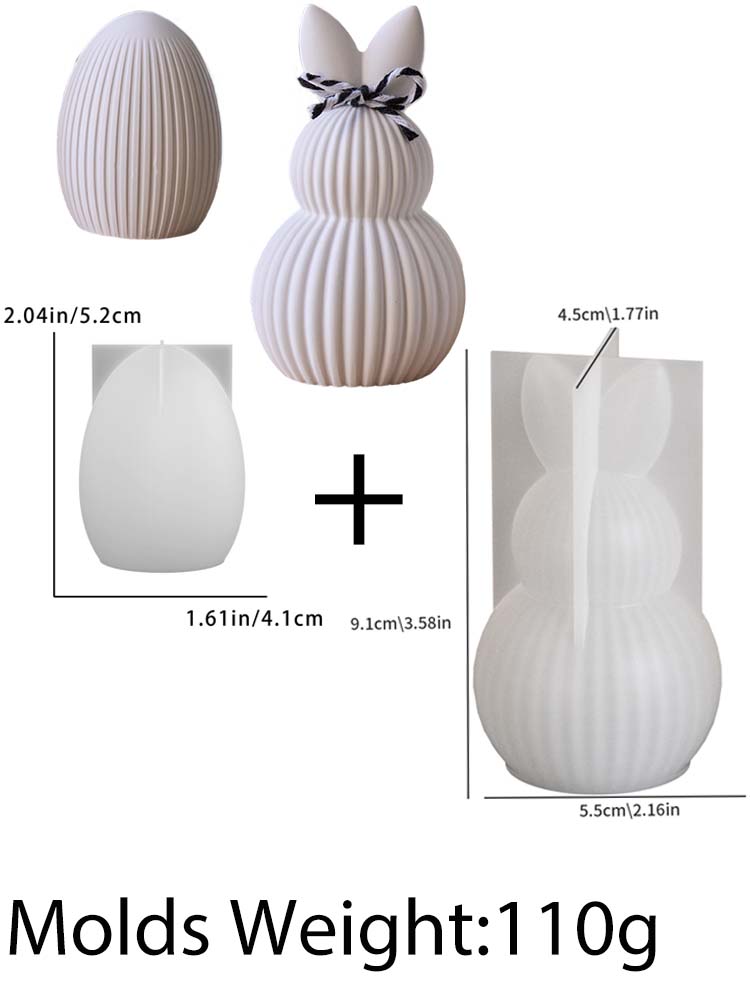 Double Rabbit Ear Silicone Candle Mold DIY Stripe Egg Bunny Aromath Soap Molds Plaster Resin Crafts Making Home Easter Decor
Double Rabbit Ear Silicone Candle Mold DIY Stripe Egg Bunny Aromath Soap Molds Plaster Resin Crafts Making Home Easter Decor