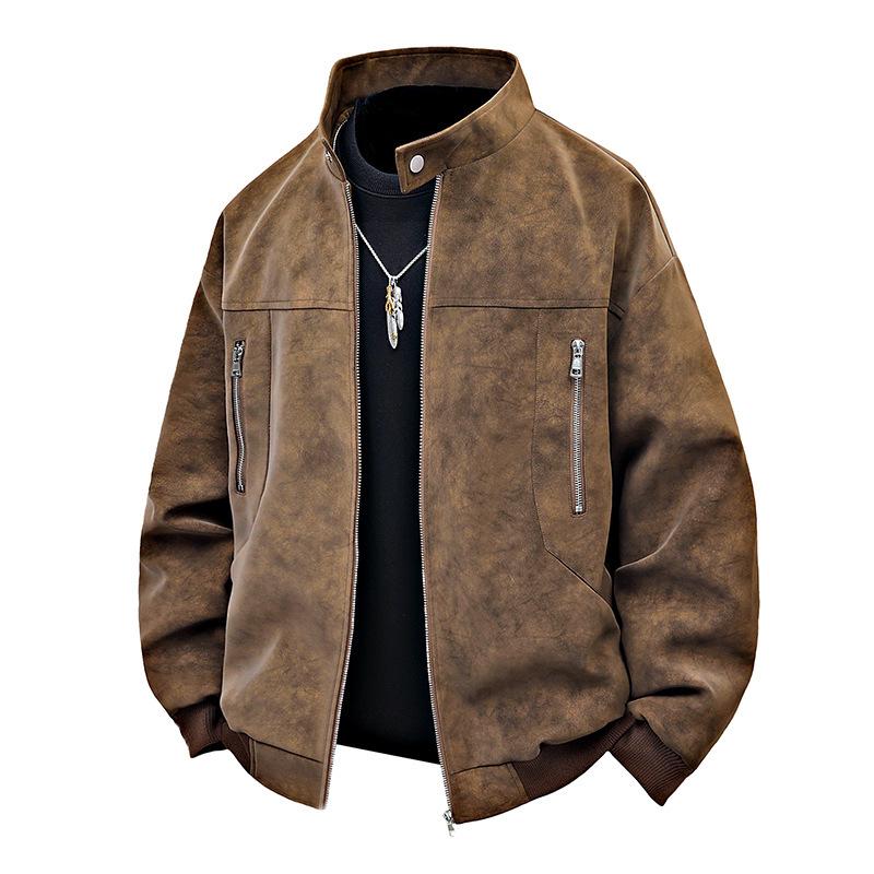 Men s Retro Tie-Dye PU Leather Jacket - Trendy, Stand Collar, Loose Fit for Spring and Autumn. 4XL коричневий
Men s Retro Tie-Dye PU Leather Jacket - Trendy, Stand Collar, Loose Fit for Spring and Autumn. 4XL коричневий