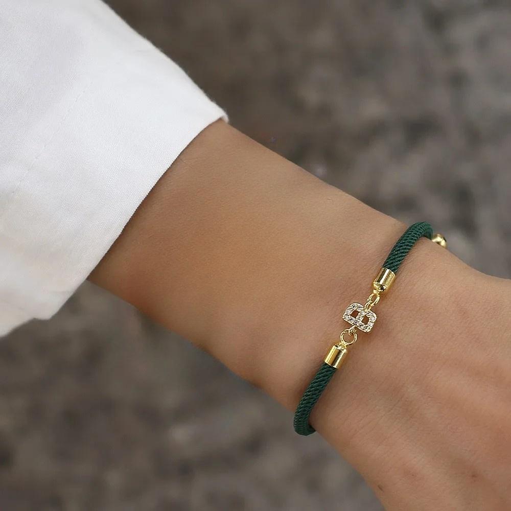 New Brand Fashion Initial Letter Charm Bracelet Women Pave Zirconia A-Z Adjustable Rope Bracelet For Women Jewelry Gift Z зелений
New Brand Fashion Initial Letter Charm Bracelet Women Pave Zirconia A-Z Adjustable Rope Bracelet For Women Jewelry Gift Z зелений