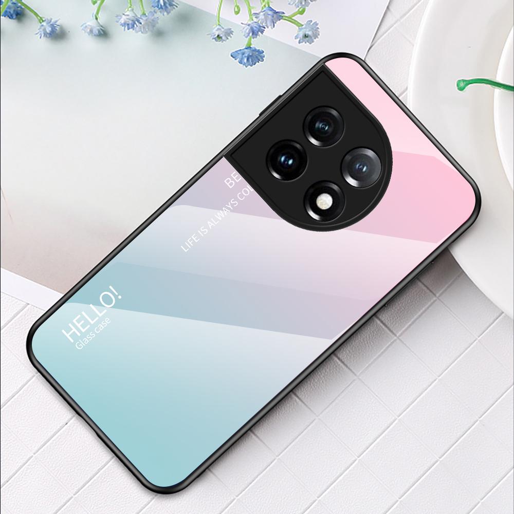 For OnePlus 11 5G Gradient Color Phone Case Anti-Scratch Tempered Glass+PC Back TPU Frame Hybrid Cover Gradient Black Grey
For OnePlus 11 5G Gradient Color Phone Case Anti-Scratch Tempered Glass+PC Back TPU Frame Hybrid Cover Gradient Black Grey