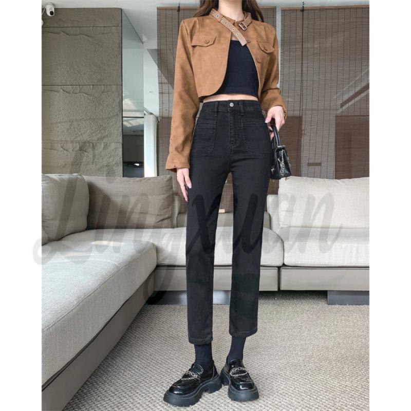 Women s High-Waisted Cropped Slimming Straight-Leg Jeans with Large Pockets - 2026 Spring/Autumn Collection Small
Women s High-Waisted Cropped Slimming Straight-Leg Jeans with Large Pockets - 2026 Spring/Autumn Collection Small