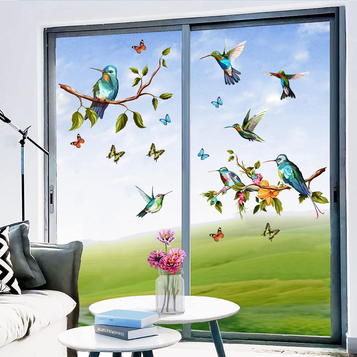Різнокольорові гілки дерев Птахи Колібрі Квіти Самоклеючі наклейки на стіни для спалень Віталень Вікна Знімні наклейки на стіни
Різнокольорові гілки дерев Птахи Колібрі Квіти Самоклеючі наклейки на стіни для спалень Віталень Вікна Знімні наклейки на стіни
