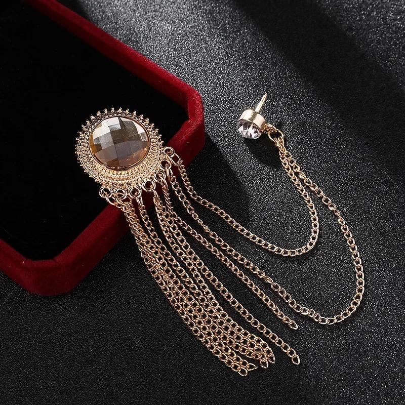 New Fashion Metal Rhinestone Crystal Brooch Men s Suit Shirt Collar Pin Black Tassel Corsage Brooches Jewelry Luxury Accessories
New Fashion Metal Rhinestone Crystal Brooch Men s Suit Shirt Collar Pin Black Tassel Corsage Brooches Jewelry Luxury Accessories