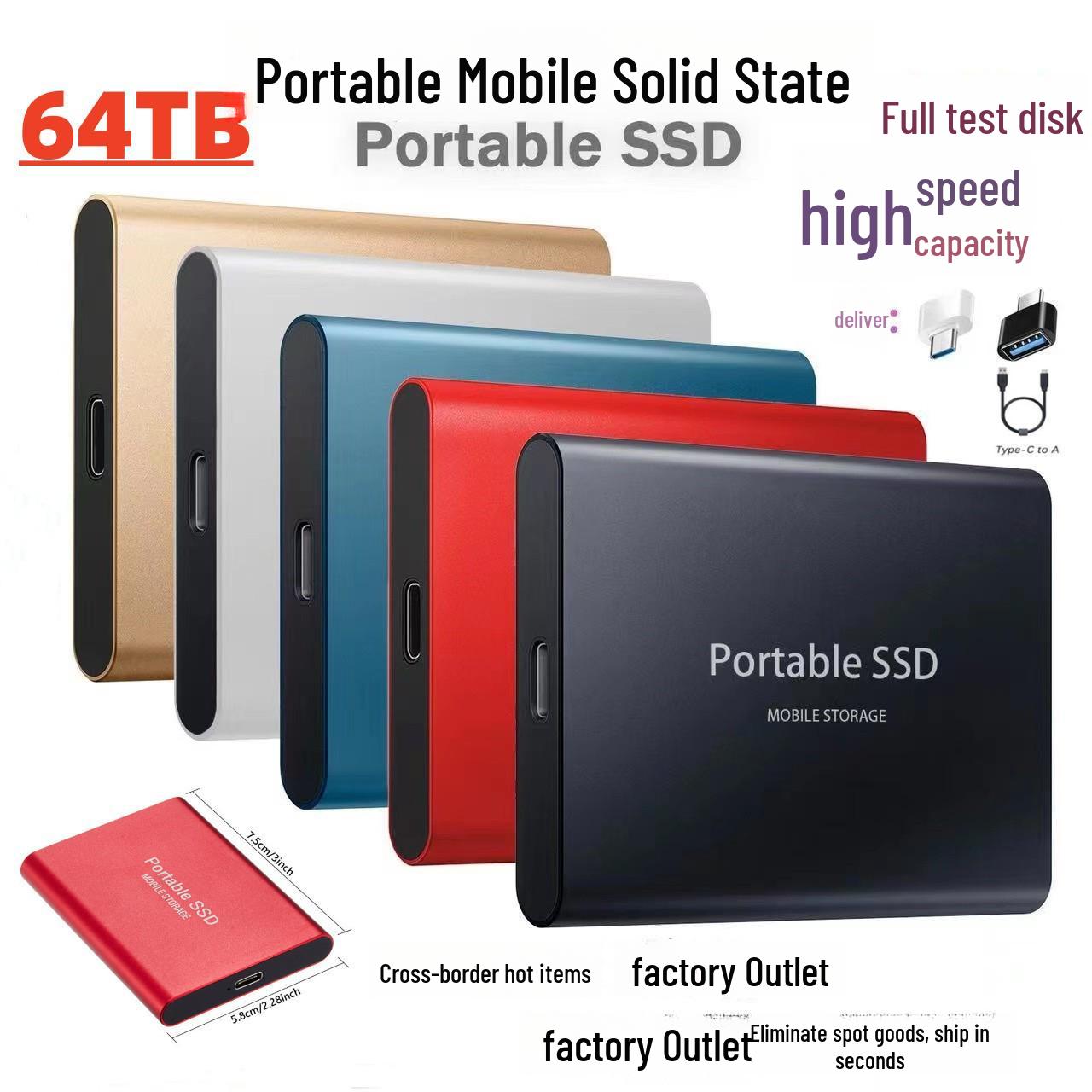 Высокоскоростной портативный SSD на 4 ТБ для трансграничной внешней торговли 4GB - Chip серебряный
Высокоскоростной портативный SSD на 4 ТБ для трансграничной внешней торговли 4GB - Chip серебряный