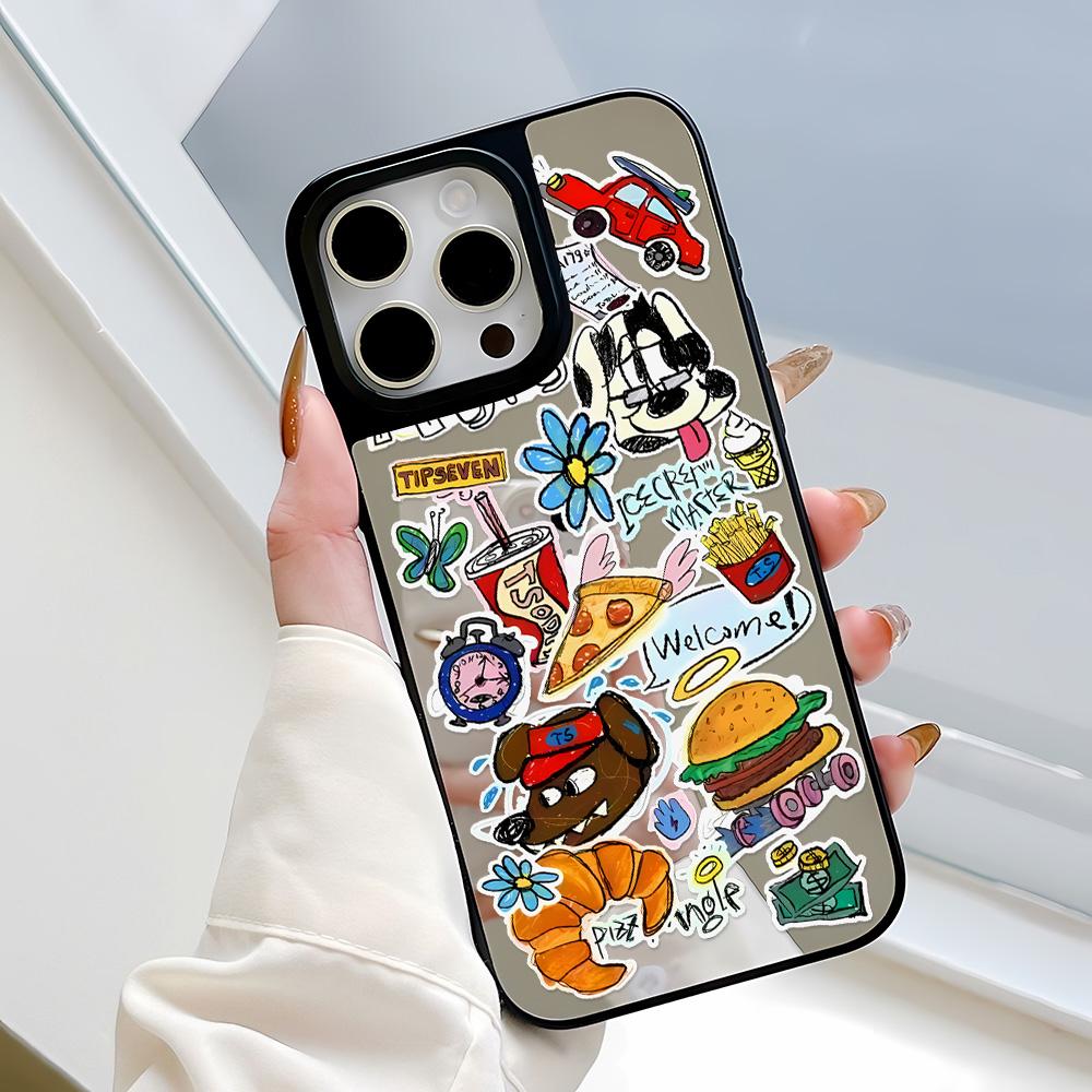 Зеркальный чехол для телефона для iPhone 15 11 13 14 для 15 16 Pro Max 12 13 16 Pro Чехол для телефона в милом стиле с облаками, цветами и животными iPhone 16 чёрный
Зеркальный чехол для телефона для iPhone 15 11 13 14 для 15 16 Pro Max 12 13 16 Pro Чехол для телефона в милом стиле с облаками, цветами и животными iPhone 16 чёрный