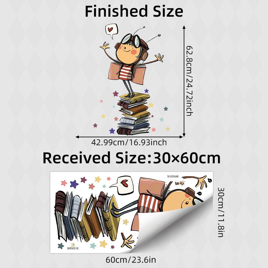 Cartoon Pilot Bookworm Wall Sticker for Kids Room Study Reading Motivational Decor 30x60CM разноцветный
Cartoon Pilot Bookworm Wall Sticker for Kids Room Study Reading Motivational Decor 30x60CM разноцветный