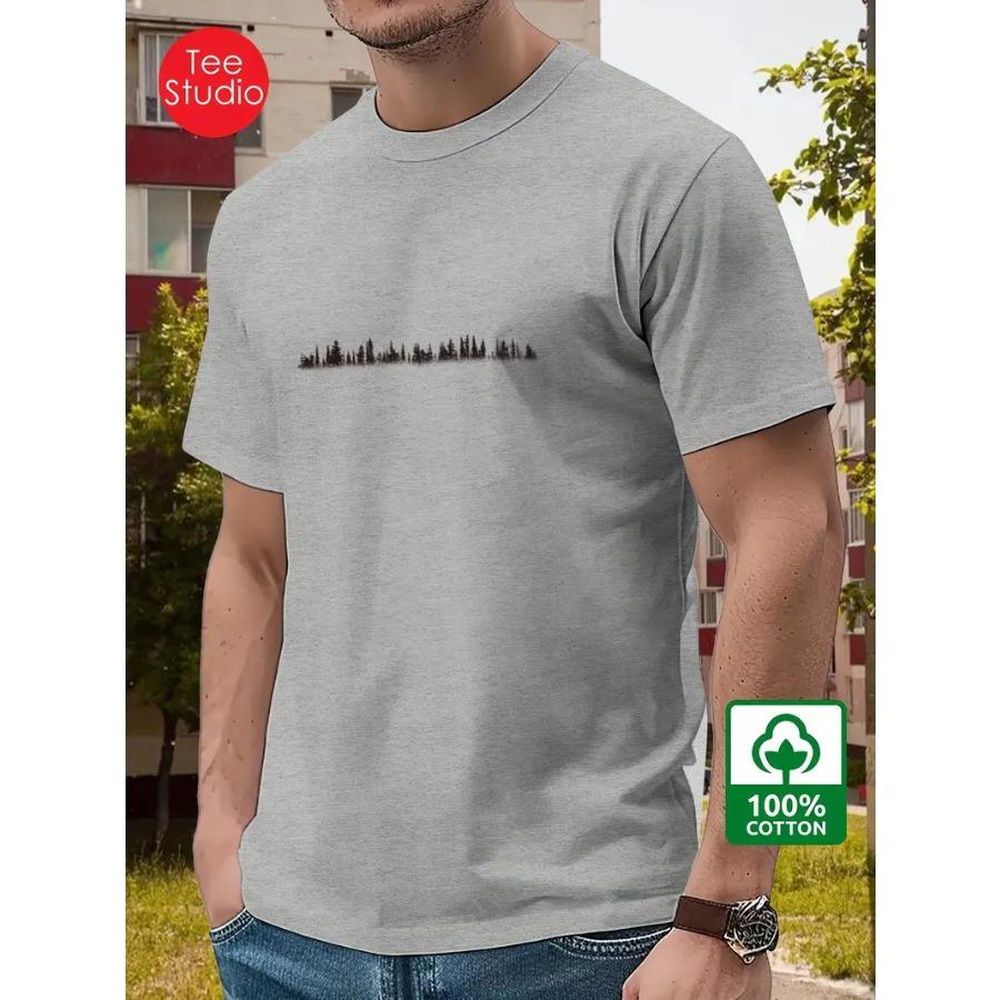 Мужская футболка с коротким рукавом из 100% хлопка с принтом дерева - Базовая трикотажная ткань с круглым вырезом, Стандартная посадка, Стандартная длина 3XL серый
Мужская футболка с коротким рукавом из 100% хлопка с принтом дерева - Базовая трикотажная ткань с круглым вырезом, Стандартная посадка, Стандартная длина 3XL серый