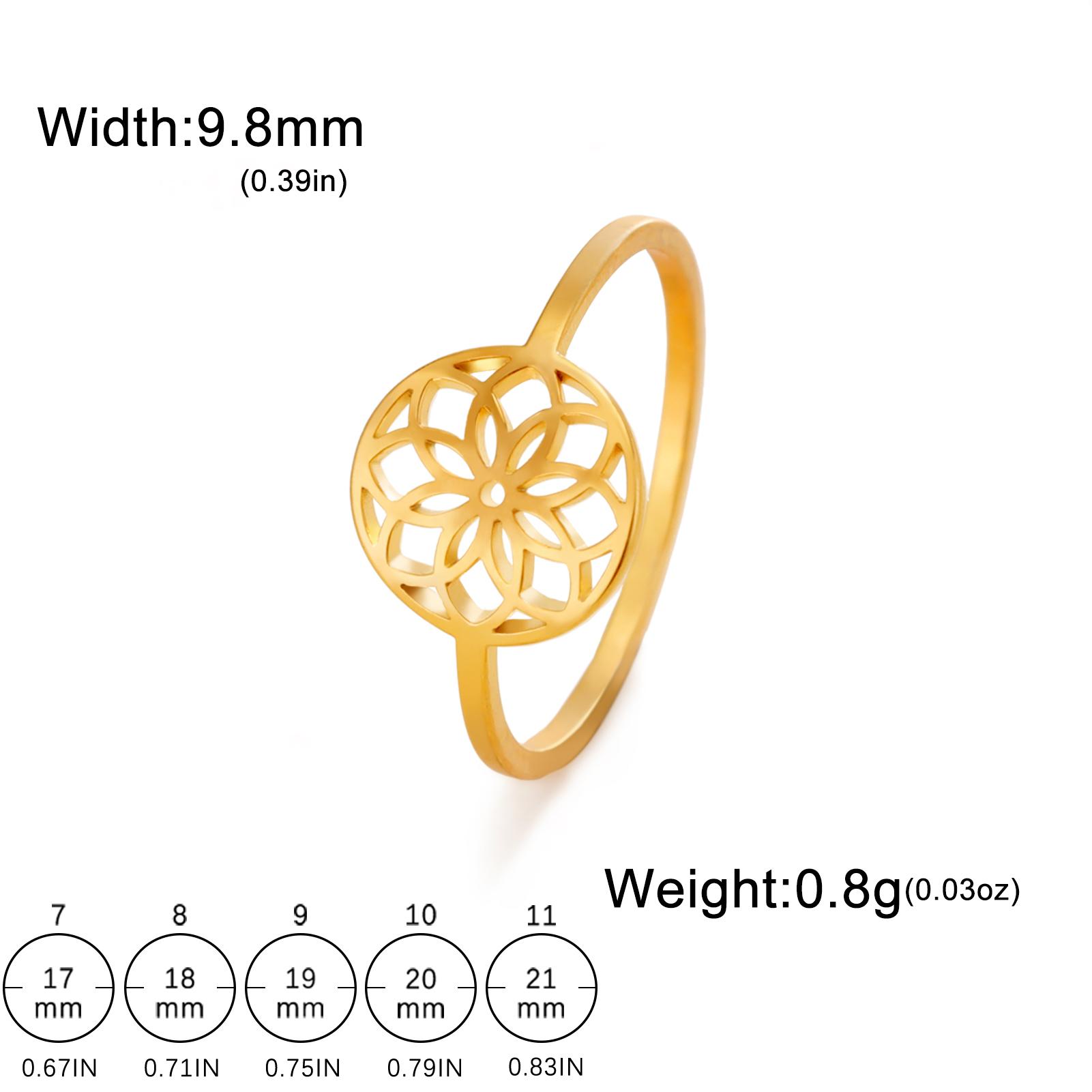 LIKGREAT Women Flower of Life Ring Stainless Steel Sacred Geometry Fashion Finger Rings Vintage Amulet Jewelry Birthday Gift New 7
LIKGREAT Women Flower of Life Ring Stainless Steel Sacred Geometry Fashion Finger Rings Vintage Amulet Jewelry Birthday Gift New 7