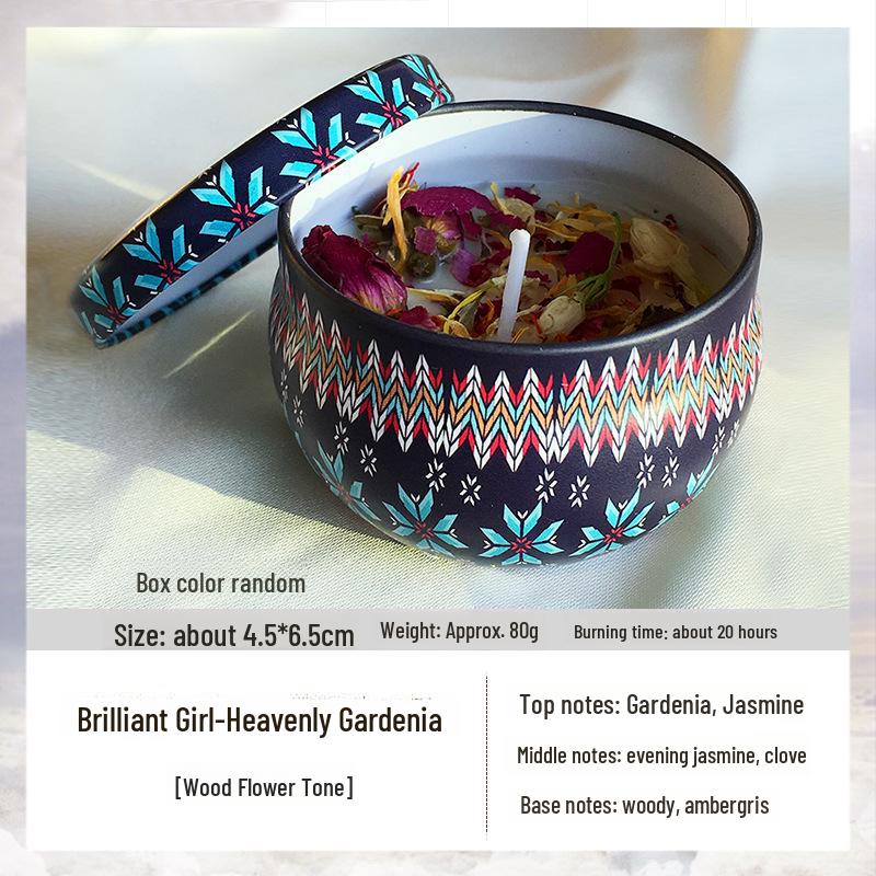 Ароматерапевтическая свеча из соевого воска в этническом стиле с благовониями и эфирными маслами в жестяной коробке — идеально подходит для сна и релаксации. Medium Tin Box/Approx. 80g
Ароматерапевтическая свеча из соевого воска в этническом стиле с благовониями и эфирными маслами в жестяной коробке — идеально подходит для сна и релаксации. Medium Tin Box/Approx. 80g