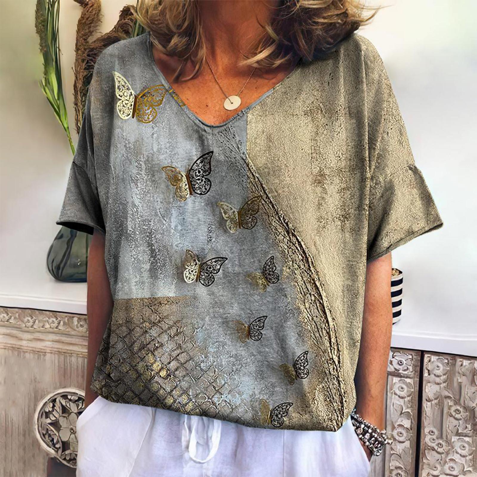 Женская модная повседневная блузка с v-образным вырезом и коротким рукавом с принтом XL хаки
Женская модная повседневная блузка с v-образным вырезом и коротким рукавом с принтом XL хаки