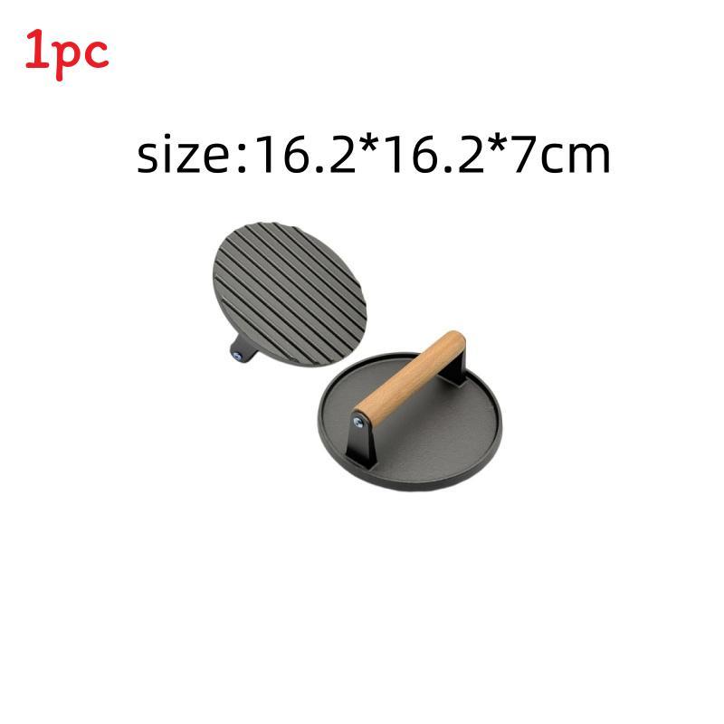 Cast Iron Square And Round Meat Press With Wooden Handle For Grilling And Frying Small Round Striped
Cast Iron Square And Round Meat Press With Wooden Handle For Grilling And Frying Small Round Striped