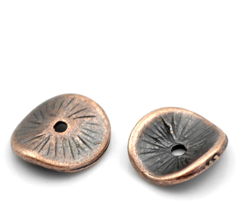 Zinc Based Alloy Wavy Spacer Beads Disc Antique Copper For Jewelry Making About 10mm x 9mm, Hole:Approx 1mm, 20 PCs
Zinc Based Alloy Wavy Spacer Beads Disc Antique Copper For Jewelry Making About 10mm x 9mm, Hole:Approx 1mm, 20 PCs