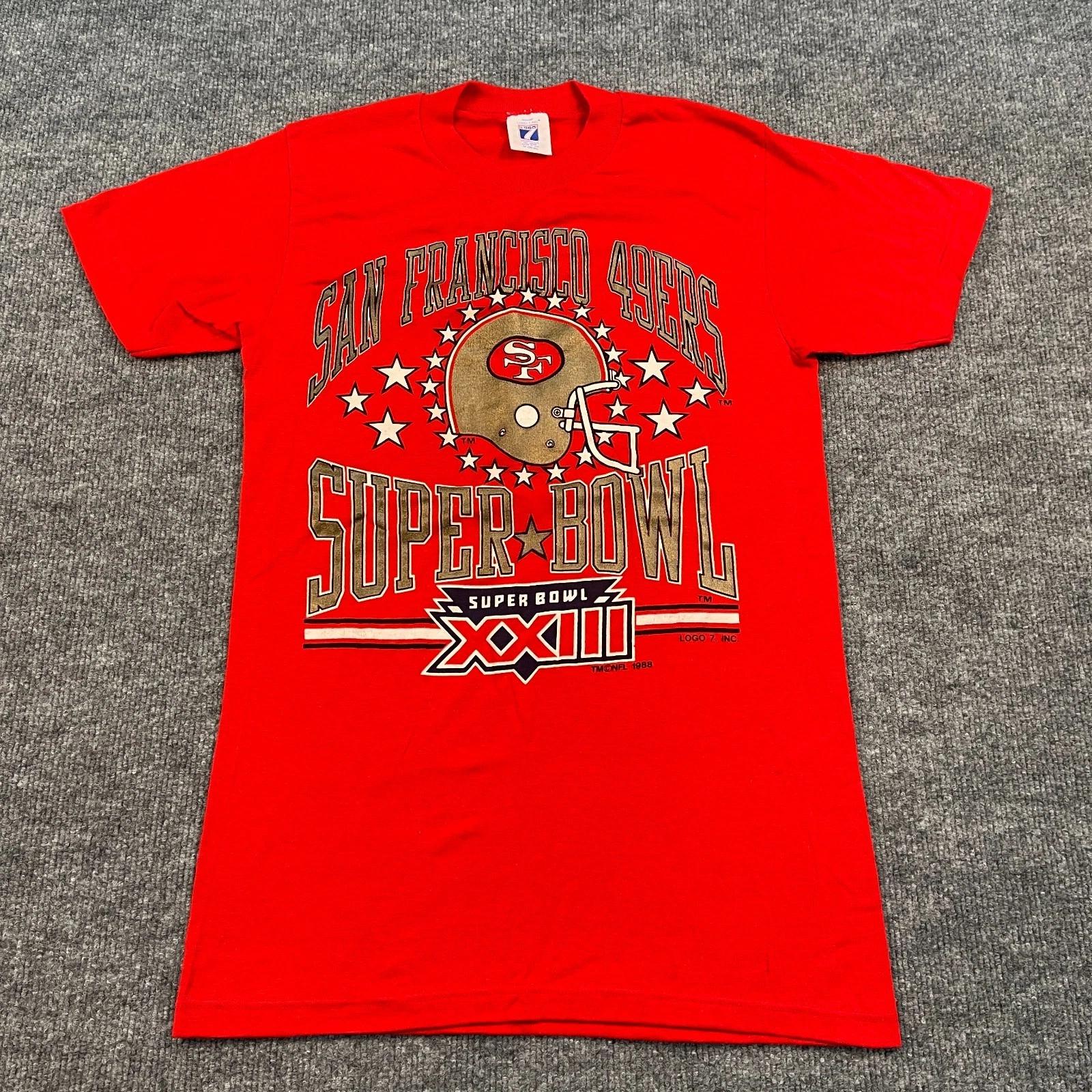 Новая из старых запасов 1988 года San-Francisco 49ers XXIII Суперкубок Футболка Средний 17x27 Красный 2XL
Новая из старых запасов 1988 года San-Francisco 49ers XXIII Суперкубок Футболка Средний 17x27 Красный 2XL