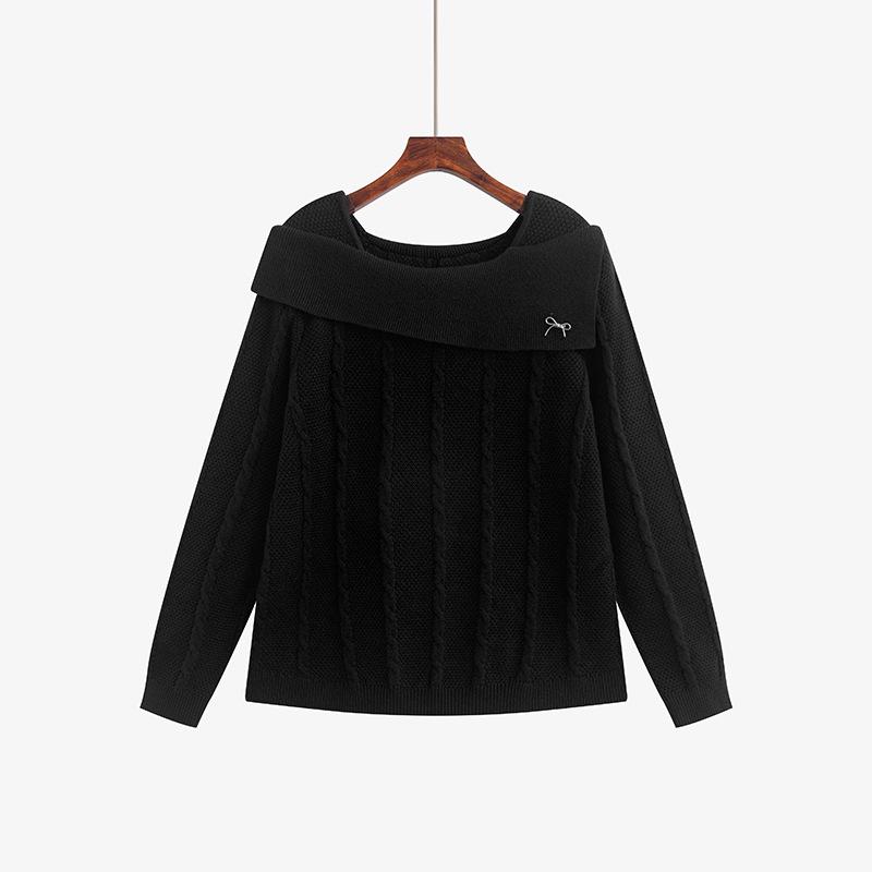 Elegant Plus Size Off-Shoulder Sweater for Women – Winter 2025 Collection, Loose Long Sleeve Knitwear XL (60-75 kg) чёрный
Elegant Plus Size Off-Shoulder Sweater for Women – Winter 2025 Collection, Loose Long Sleeve Knitwear XL (60-75 kg) чёрный