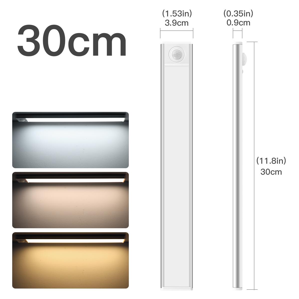 High Capacity Battery USB Rechargeable LED Light Bar Aluminium Motion Sensor Magnetic Strip For Stairs Closet Cabinet Night Lamp 3 Colors Changeable
High Capacity Battery USB Rechargeable LED Light Bar Aluminium Motion Sensor Magnetic Strip For Stairs Closet Cabinet Night Lamp 3 Colors Changeable