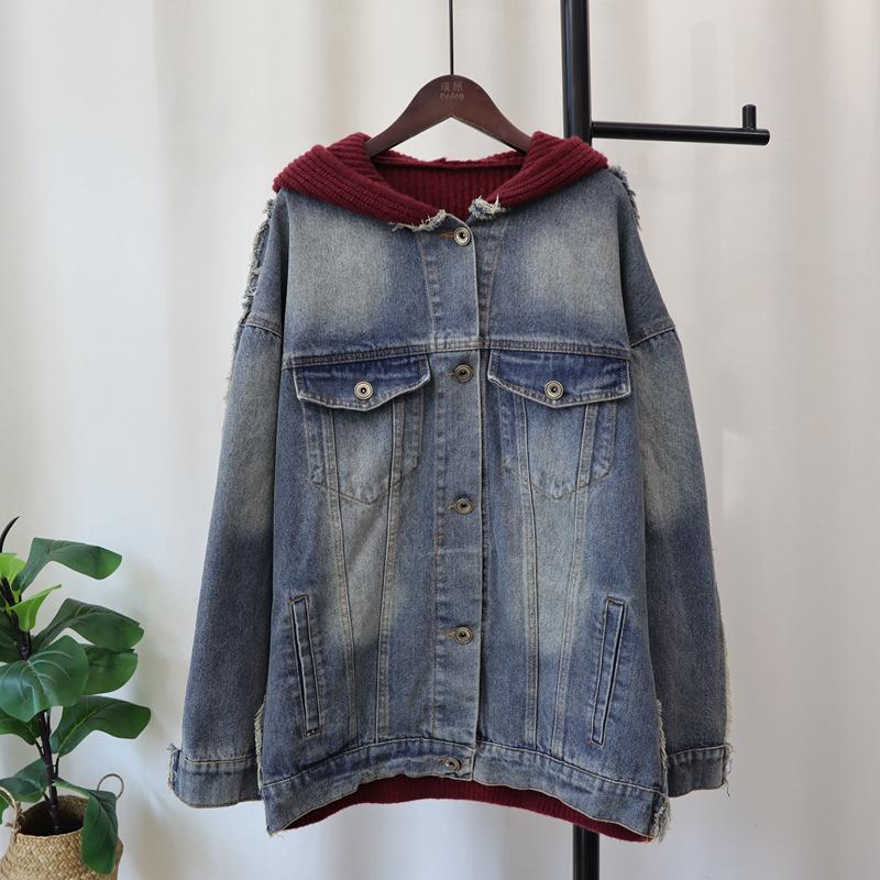 Кардиган джинсовый вязаный с капюшоном, осенне-зимний, новый, свободного кроя, повседневный, универсального дизайна, свитер-куртка женский one size fits all бордовый
Кардиган джинсовый вязаный с капюшоном, осенне-зимний, новый, свободного кроя, повседневный, универсального дизайна, свитер-куртка женский one size fits all бордовый