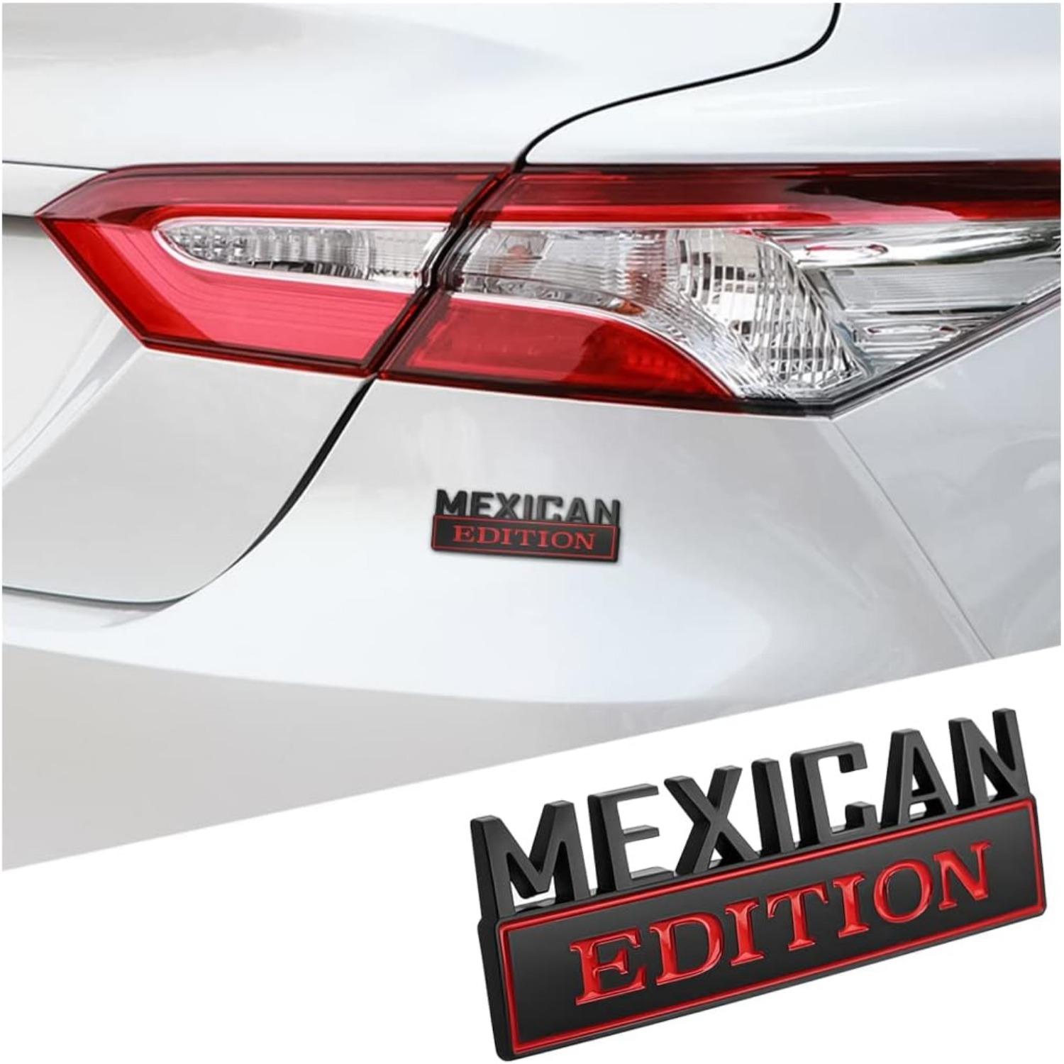 Mexican Edition Emblem for Car, 3D Metal Sticker, Auto Side Fender Rear Bumper Badge Decoration Decals for Vehicle SUV Truck
Mexican Edition Emblem for Car, 3D Metal Sticker, Auto Side Fender Rear Bumper Badge Decoration Decals for Vehicle SUV Truck