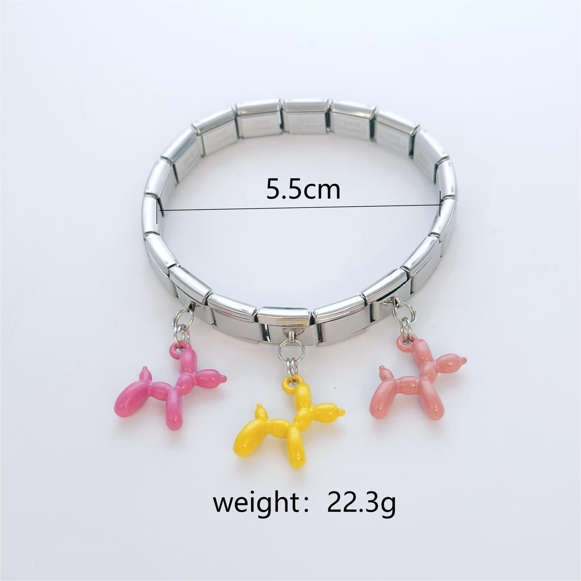 Цветной воздушный шар Собака Модуль Браслет Квадратный эластичный сращивание Титан стальной браслет ремешок цепь серебряный
Цветной воздушный шар Собака Модуль Браслет Квадратный эластичный сращивание Титан стальной браслет ремешок цепь серебряный