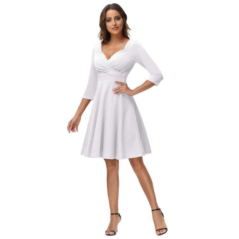 Spring and Autumn New Women s Dress Hot Sale Cocktail Medium Sleeve Temperament Dress XXL білий
Spring and Autumn New Women s Dress Hot Sale Cocktail Medium Sleeve Temperament Dress XXL білий