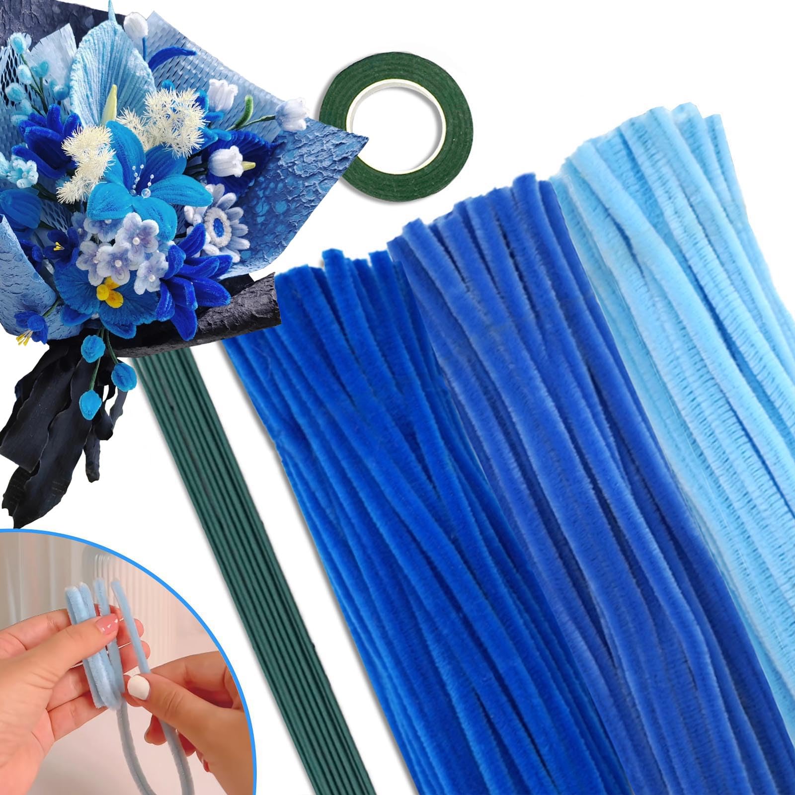 URSDIART Craft Mall Flower Mix Kit 300 Pieces 6mm Bouquet Stems 10 Pieces Floral Tape Green 1 Roll DIY Decorations School Handmade Blue Set
URSDIART Craft Mall Flower Mix Kit 300 Pieces 6mm Bouquet Stems 10 Pieces Floral Tape Green 1 Roll DIY Decorations School Handmade Blue Set