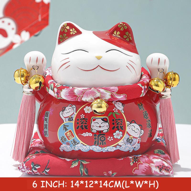 6 inch Ceramic Fortune Cat Money Bank Maneki Neko Lucky Cats Statues Porcelain Happy Smiling Cat Figure Feng Shui Decor Ornament красный
6 inch Ceramic Fortune Cat Money Bank Maneki Neko Lucky Cats Statues Porcelain Happy Smiling Cat Figure Feng Shui Decor Ornament красный