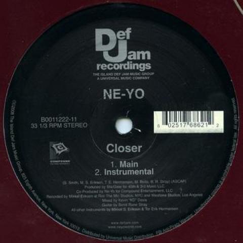 12inch Record NE-YO - Closer; Ближе (Инструментальная) B001122211UR Def Jam 2008 US Rap & Hip-Hop/R&B Used
12inch Record NE-YO - Closer; Ближе (Инструментальная) B001122211UR Def Jam 2008 US Rap & Hip-Hop/R&B Used