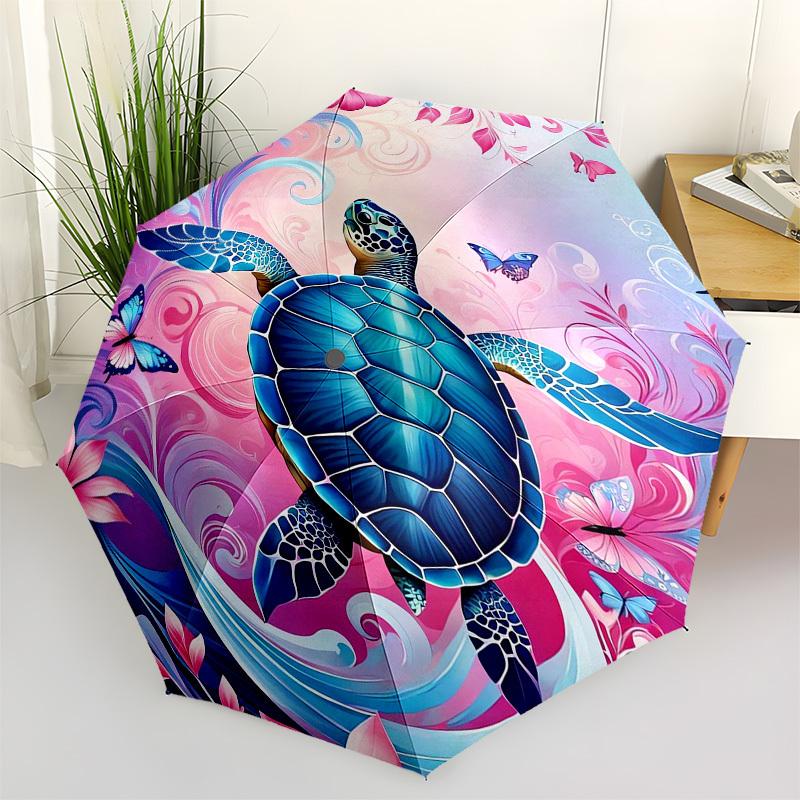 1pc Sea Turtle Floral Butterflies Circular Artwork Umbrella with Plastic Handle,Vibrant Cartoon Pattern,Multi-functional UmbrellaPT005
1pc Sea Turtle Floral Butterflies Circular Artwork Umbrella with Plastic Handle,Vibrant Cartoon Pattern,Multi-functional UmbrellaPT005