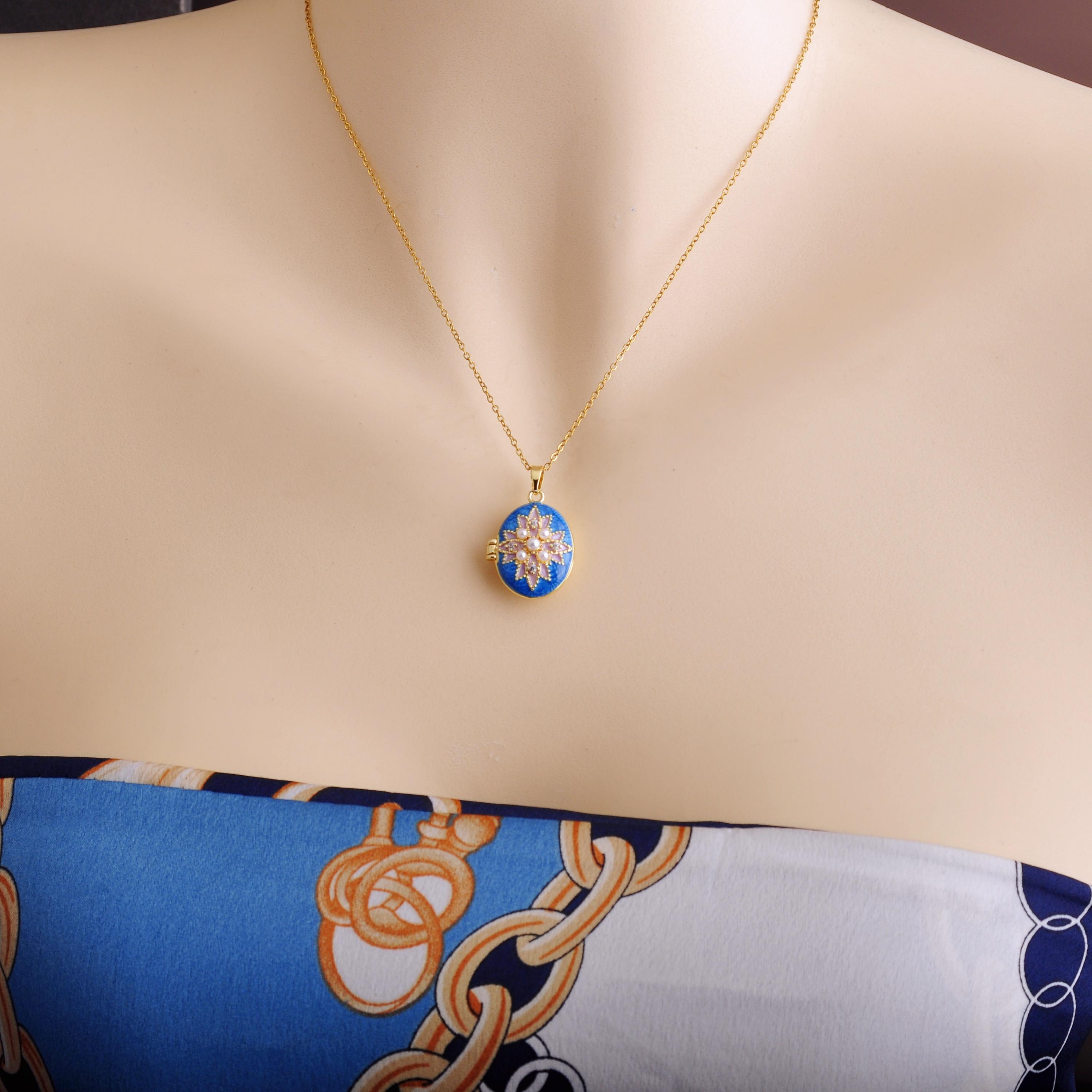 1 Piece Vintage Enamel Diamond-Encrusted Photo Box Necklace Court Style Daily Commute / Commemorative Gift / Elegant Outfit 45cm
1 Piece Vintage Enamel Diamond-Encrusted Photo Box Necklace Court Style Daily Commute / Commemorative Gift / Elegant Outfit 45cm