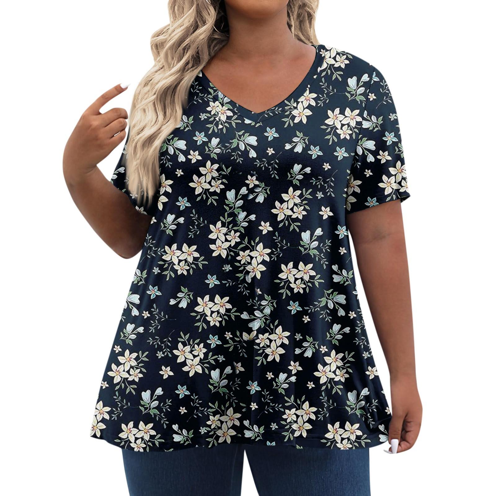 Женские топы больших размеров, шорты с рукавами, рубашки с V-образным вырезом, повседневная одежда, топы с принтом XXL тёмно-синий
Женские топы больших размеров, шорты с рукавами, рубашки с V-образным вырезом, повседневная одежда, топы с принтом XXL тёмно-синий