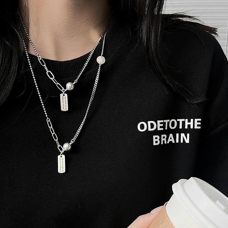 Korean Minimalist 925 Sterling Silver Long Sweater Chain with Square Plate and Thai Bead Necklace for Women Short Chain 40+5cm
Korean Minimalist 925 Sterling Silver Long Sweater Chain with Square Plate and Thai Bead Necklace for Women Short Chain 40+5cm