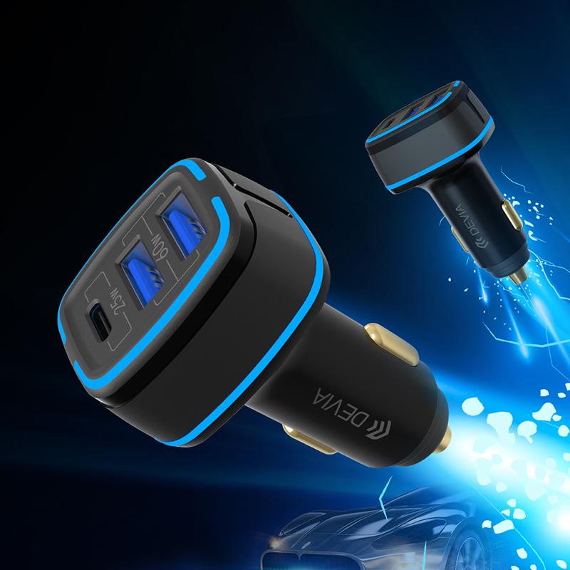 DEVIA Extreme Speed Series EA191 Cigarette Lighter Fast Charger Dual USB+Type-C 85W Car Phone Charger
DEVIA Extreme Speed Series EA191 Cigarette Lighter Fast Charger Dual USB+Type-C 85W Car Phone Charger