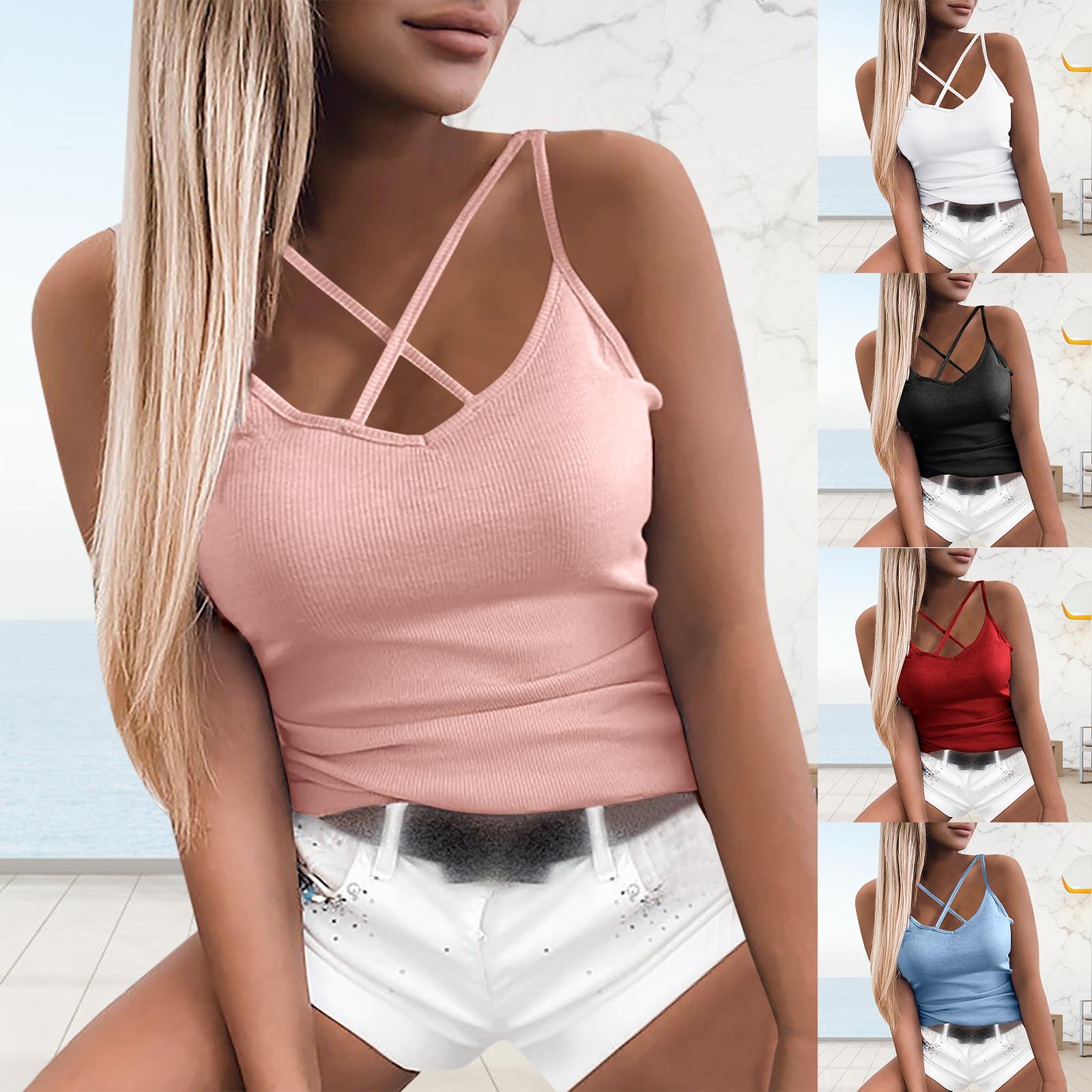 Женщины Крест Ремешок Танк Топы Дамы Сексуальный V-образный вырез Cami Tops Tee Модный жилет Летний Camisole Женщины Повседневные Безрукавные Женские Blusas
Женщины Крест Ремешок Танк Топы Дамы Сексуальный V-образный вырез Cami Tops Tee Модный жилет Летний Camisole Женщины Повседневные Безрукавные Женские Blusas