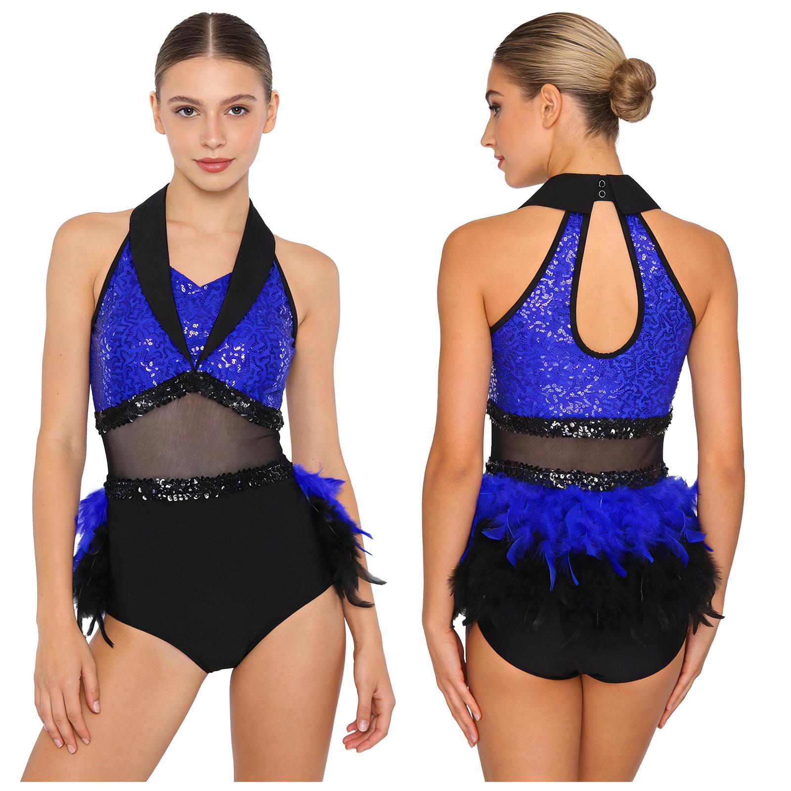 S-XXL Women s Rumba Cha-cha Competition Bodysuit: Shiny Sequin Color Block, Mesh Waist, Feather Hem Sleeveless Cutout Leotard S королівський синій колір
S-XXL Women s Rumba Cha-cha Competition Bodysuit: Shiny Sequin Color Block, Mesh Waist, Feather Hem Sleeveless Cutout Leotard S королівський синій колір