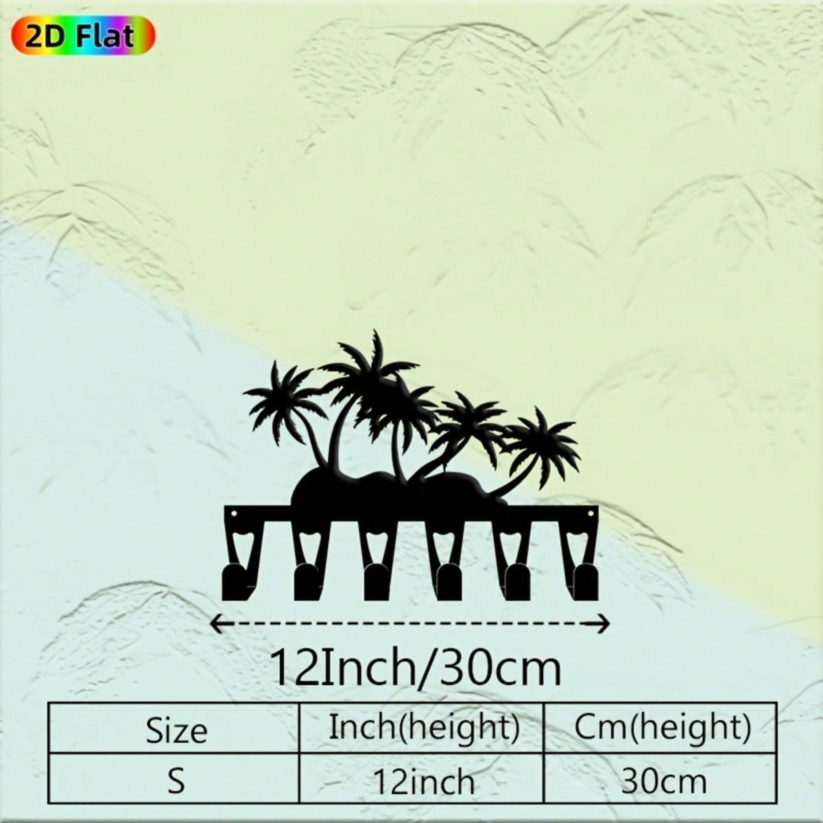 Iron Wall Decor with 6 Hooks Natural Palm Tree Key Holder for Hallway Bedroom Home Gift 21x30
Iron Wall Decor with 6 Hooks Natural Palm Tree Key Holder for Hallway Bedroom Home Gift 21x30