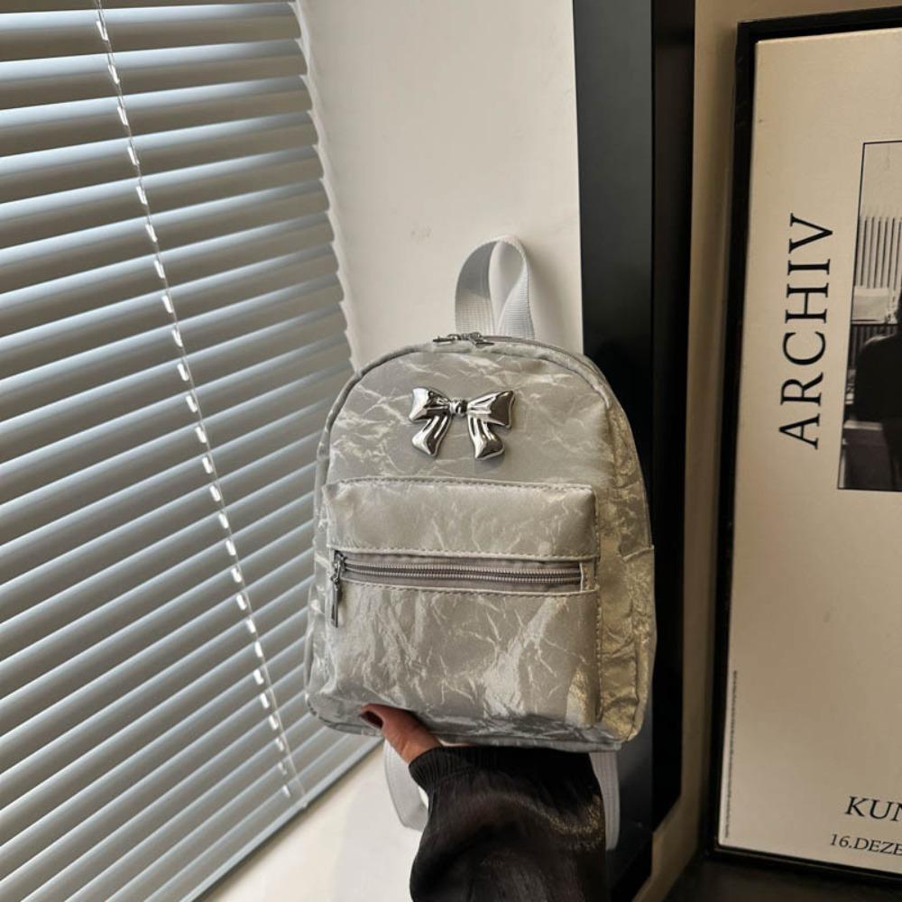 Маленький рюкзак з ПУ з бантом на блискавці, ретро сумка через плече, мила однотонна сумка на плече для дітей срібний
Маленький рюкзак з ПУ з бантом на блискавці, ретро сумка через плече, мила однотонна сумка на плече для дітей срібний