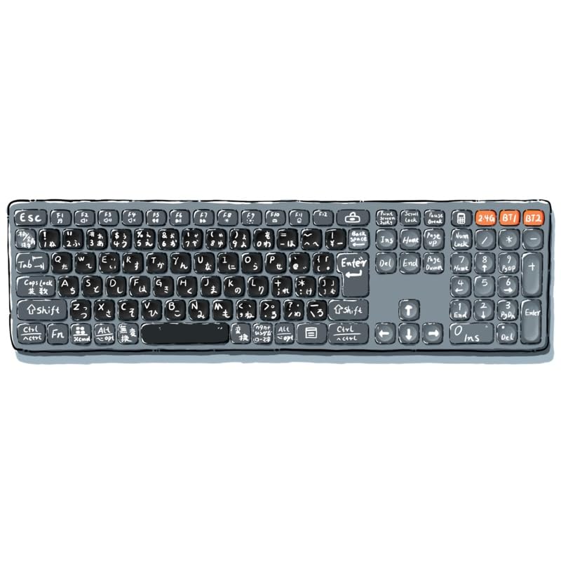 Japanese layout full keyboard up to 3 units can be paired USB wireless 1 unit Bluetooth 2 units switchable wireless keyboard with cover dustproof
Japanese layout full keyboard up to 3 units can be paired USB wireless 1 unit Bluetooth 2 units switchable wireless keyboard with cover dustproof