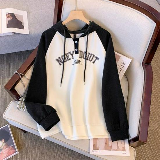 Plus Size Color Block Hooded Sweatshirt - Women s 2025 Spring/Autumn Korean Style with Open Neck and Print Large чёрный
Plus Size Color Block Hooded Sweatshirt - Women s 2025 Spring/Autumn Korean Style with Open Neck and Print Large чёрный