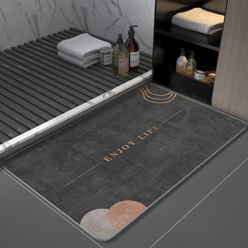 Diatom mud bathroom floor mat Modern light luxury bathroom door water absorption non-slip foot mat Quick-drying toilet door mat 40X60cm 15.7X23.6in
Diatom mud bathroom floor mat Modern light luxury bathroom door water absorption non-slip foot mat Quick-drying toilet door mat 40X60cm 15.7X23.6in