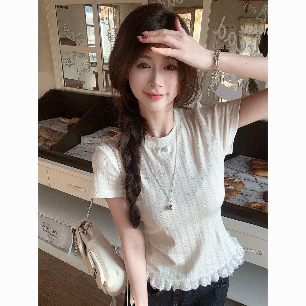 Women s Lace-Trimmed Sweetheart Jacquard Slim-Fit Tee - Early Spring 2025 M Premium белый
Women s Lace-Trimmed Sweetheart Jacquard Slim-Fit Tee - Early Spring 2025 M Premium белый