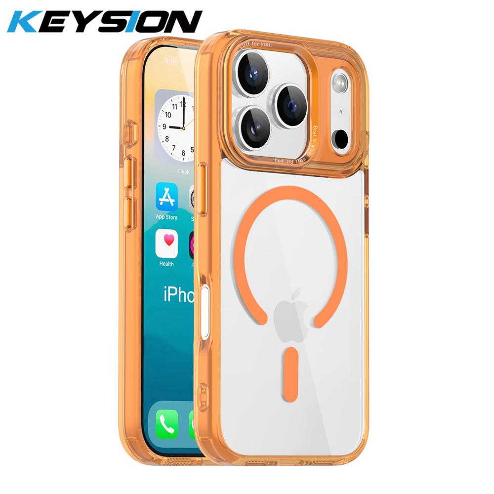 KEYSION Shockproof Transparent Case for MagSafe for iPhone 17 Pro Max Soft TPU+PC Magnetic Wireless Charging Phone Clear Cover for iPhone 17 Pro Max оранжевый
KEYSION Shockproof Transparent Case for MagSafe for iPhone 17 Pro Max Soft TPU+PC Magnetic Wireless Charging Phone Clear Cover for iPhone 17 Pro Max оранжевый