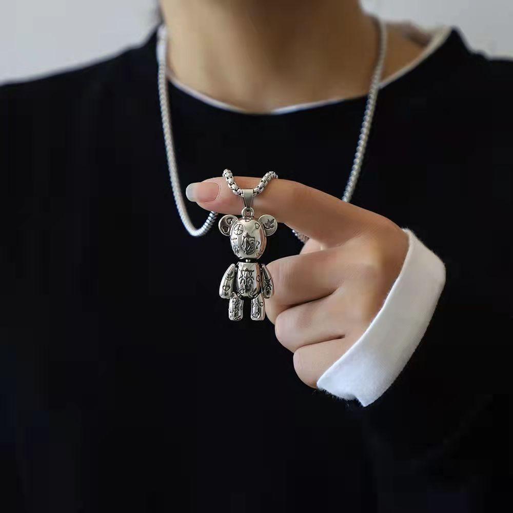 Activating Violent Little Bear Titanium Steel Necklace, Hip-hop Punk Couple Sweater Chain, Women s Small Niche Hoodie Pendant 60CM
Activating Violent Little Bear Titanium Steel Necklace, Hip-hop Punk Couple Sweater Chain, Women s Small Niche Hoodie Pendant 60CM