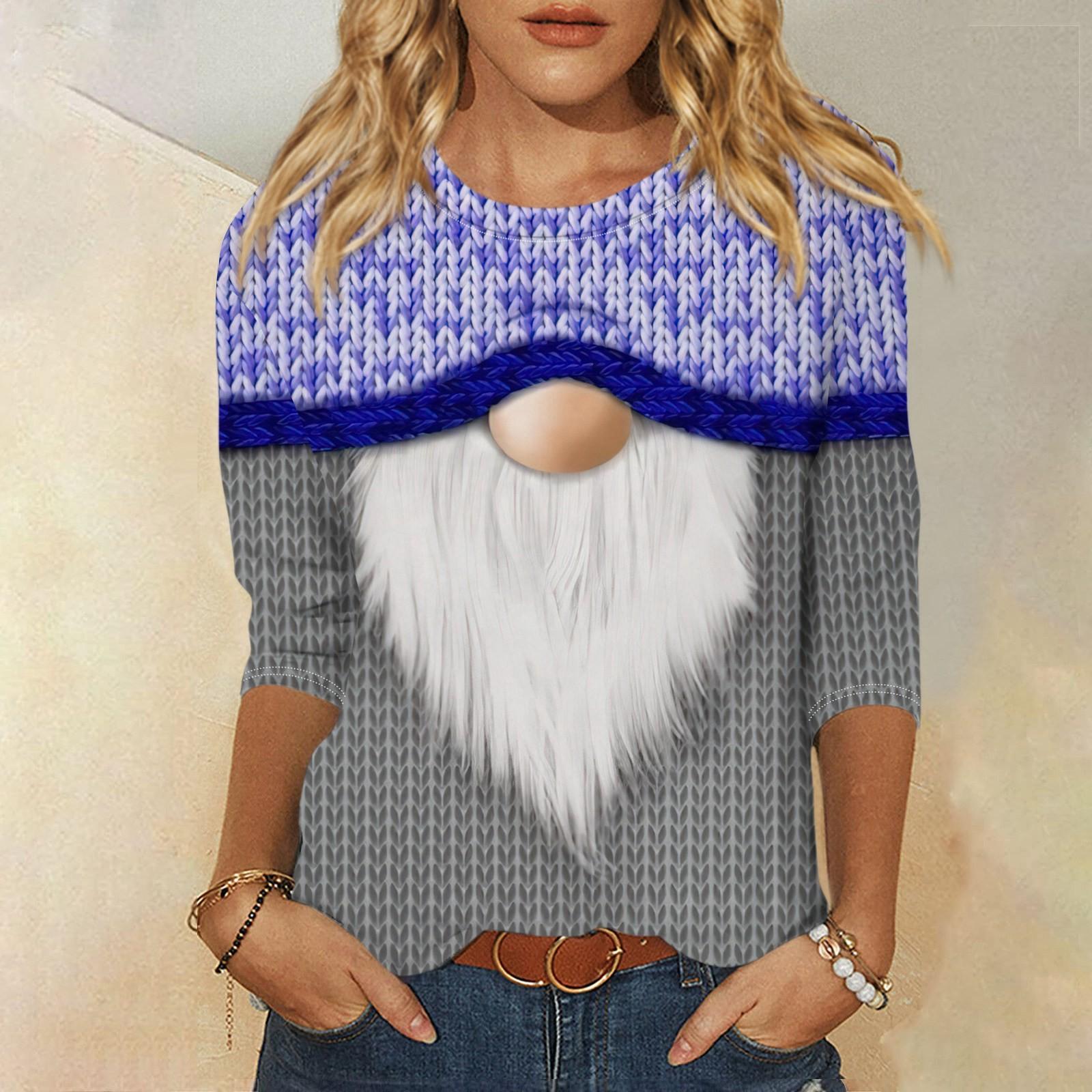 Рубашки с рукавом 3/4 для женщин, футболки с графическим принтом, блузки, повседневные базовые топы, пуловеры S синий
Рубашки с рукавом 3/4 для женщин, футболки с графическим принтом, блузки, повседневные базовые топы, пуловеры S синий