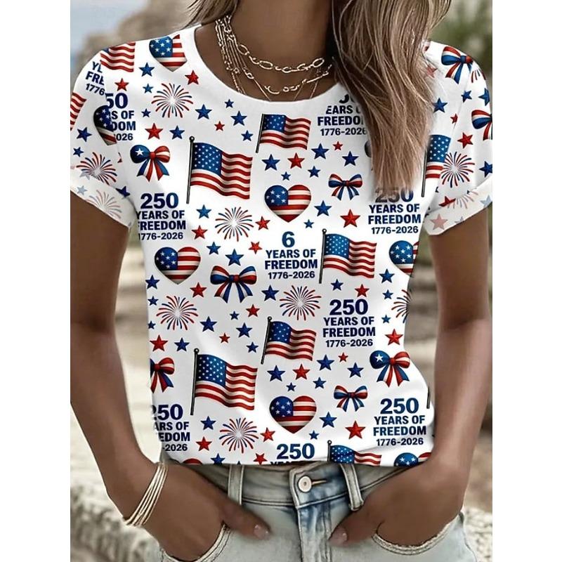 Women s T Shirt Print Graphic Letter American Flag Vintage Stylish Classic Short Sleeve Crew Neck Regular Tops 5XL
Women s T Shirt Print Graphic Letter American Flag Vintage Stylish Classic Short Sleeve Crew Neck Regular Tops 5XL