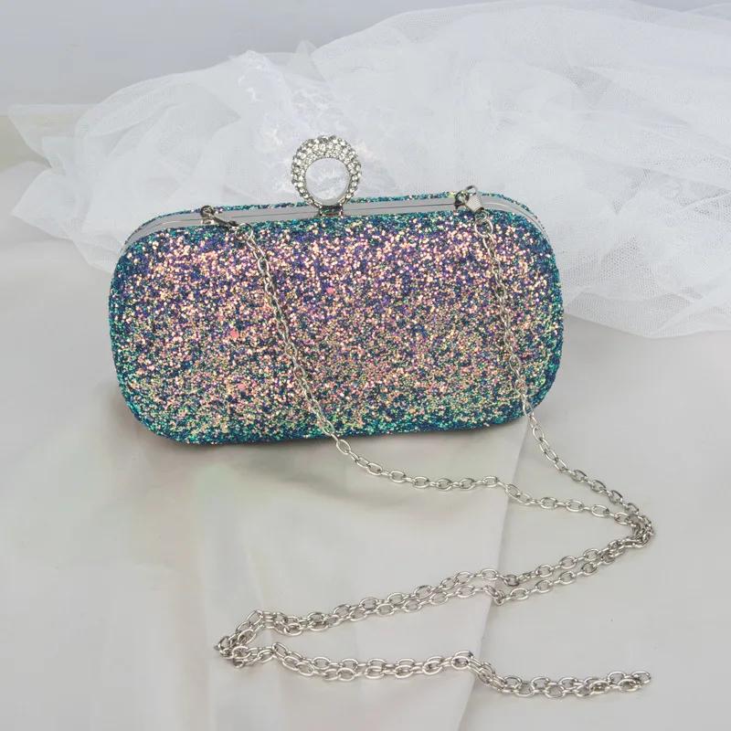 Sequins Evening Bags Versatile Finger Ring Clutch Women s Bag Banquet Party Clutches Purse Chain Shoulder Bags Luxury Handbags
Sequins Evening Bags Versatile Finger Ring Clutch Women s Bag Banquet Party Clutches Purse Chain Shoulder Bags Luxury Handbags