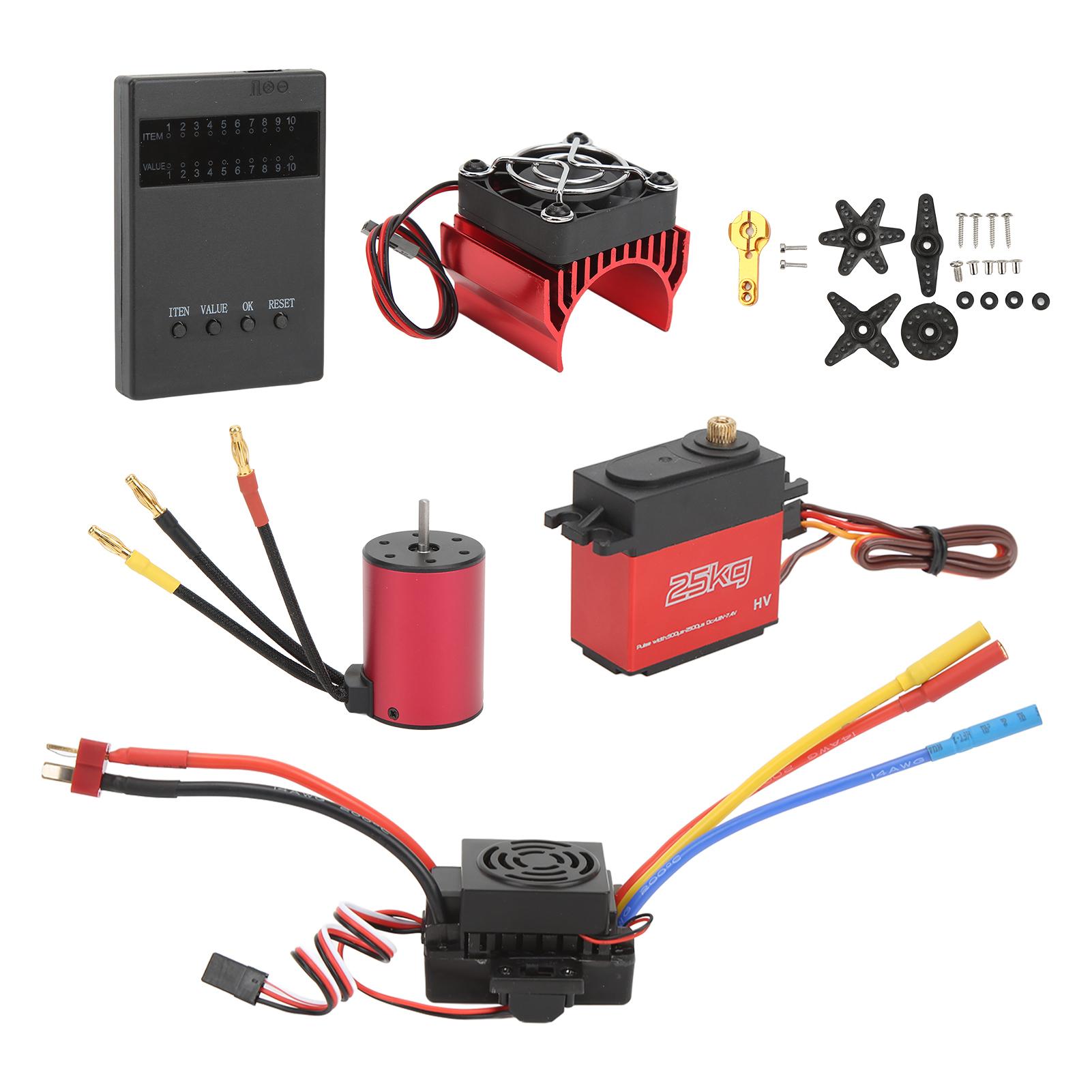 S3650 2300KV Brushless Motor Combo 60A 25kg55.1lb Servo Sensorless Motor ESC Combo for 110 RC Car
S3650 2300KV Brushless Motor Combo 60A 25kg55.1lb Servo Sensorless Motor ESC Combo for 110 RC Car