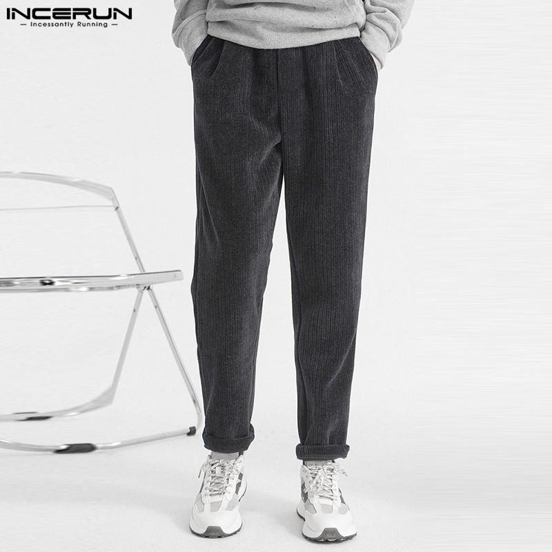 INCERUN Весна Осень мужские однотонные свободные длинные брюки 
INCERUN Весна Осень мужские однотонные свободные длинные брюки